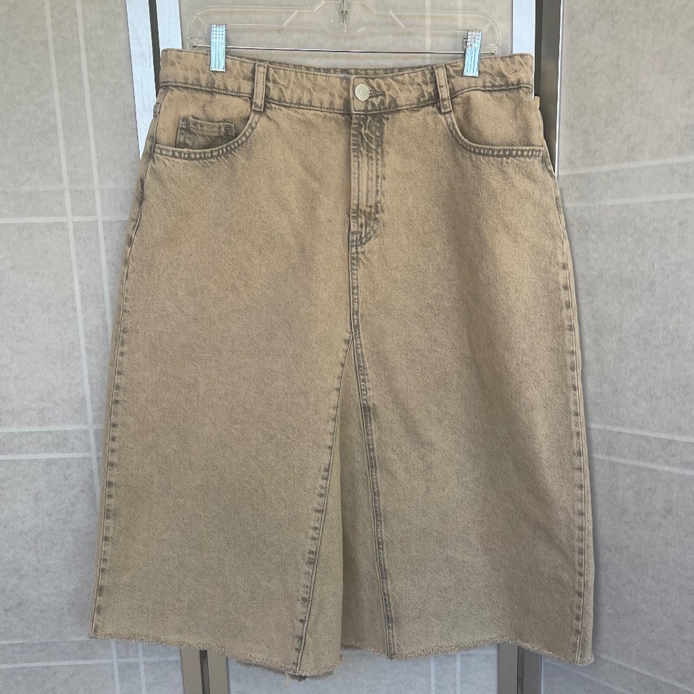 ZARA Midi Denim Skirt sz XL